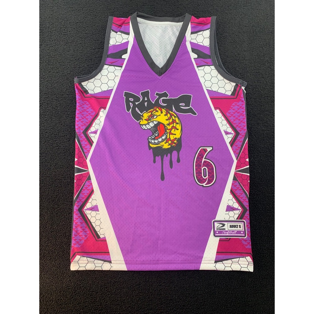 Dynamic Softball Jersey Adult S‎ Purple Pink Black Hurley 6